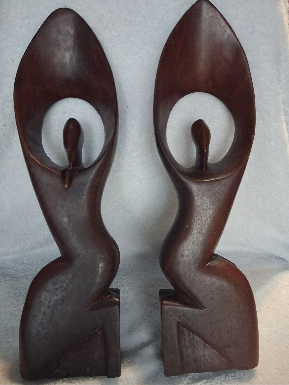 VINTAGE PAIR OF AWSOME DANISH MODERN AFRICAN HERITAGE COLLECTION TEAK SCULPTURES